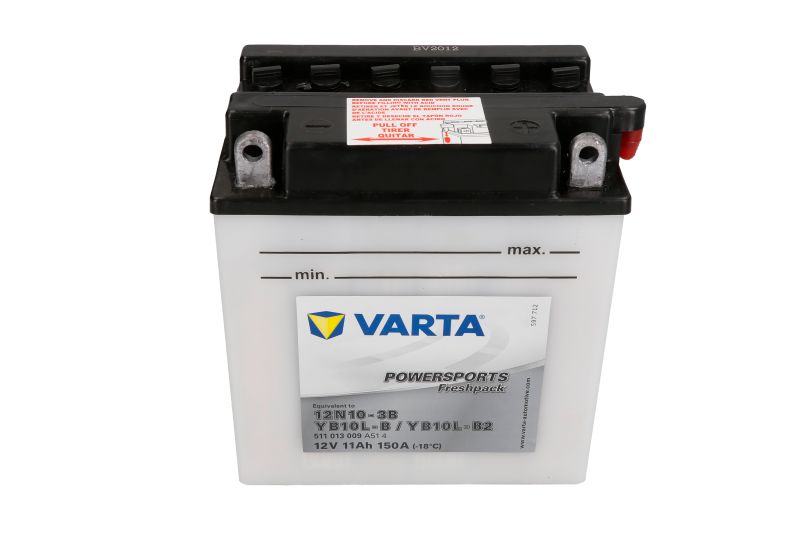 VARTA startovací baterie SUZUKI GS 500 E, F 89-08, GSX 550E, 600F 83-97, YAMAHA XC 200 (RIVA) 87-91 (B004R9F6TA, 12N10-3B, 12N10-3B VARTA FUNSTART, YB10L-B2 BS)