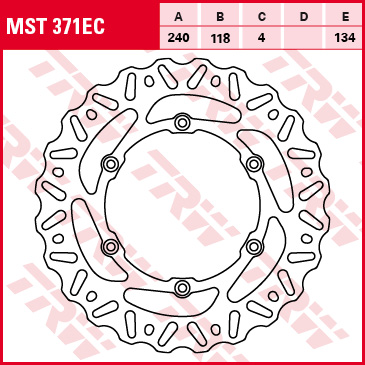 TRW MOTO brzdový kotouč SUZUKI DR-Z 400 E, SM, SMU 05-08, RM 125, 250 05-12 (B00L36DBAG, MST371, 69211 37F10, 69211 37F20)