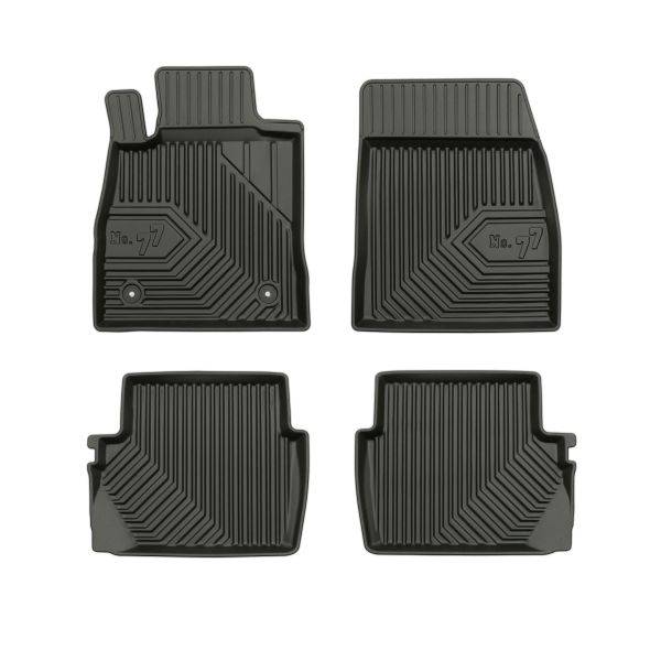 Set Covorase Auto Si Tavita Portbagaj FORD FIESTA VII (HJ, HF) din 2017-2022, Cauciuc, Protectie Porbagaj, 4x Stickere auto cu FORD