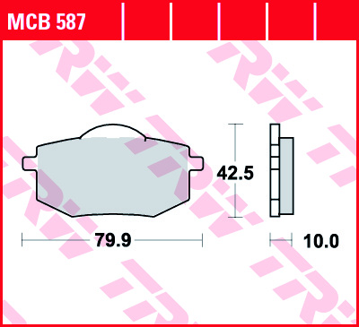 TRW MOTO sada brzdových destiček, kotoučová brzda YAMAHA XV 535 (VIRAGO), S 88-94 (B0053AQINK)