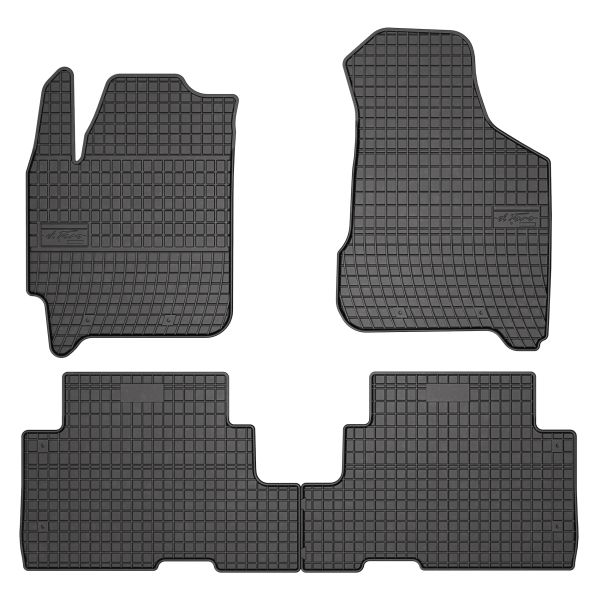 Set Covorase Auto Si Tavita Portbagaj KIA CARENS I MPV (FC, FJ) din 2002-2007, Cauciuc, Protectie Porbagaj, 4x Stickere auto cu KIA