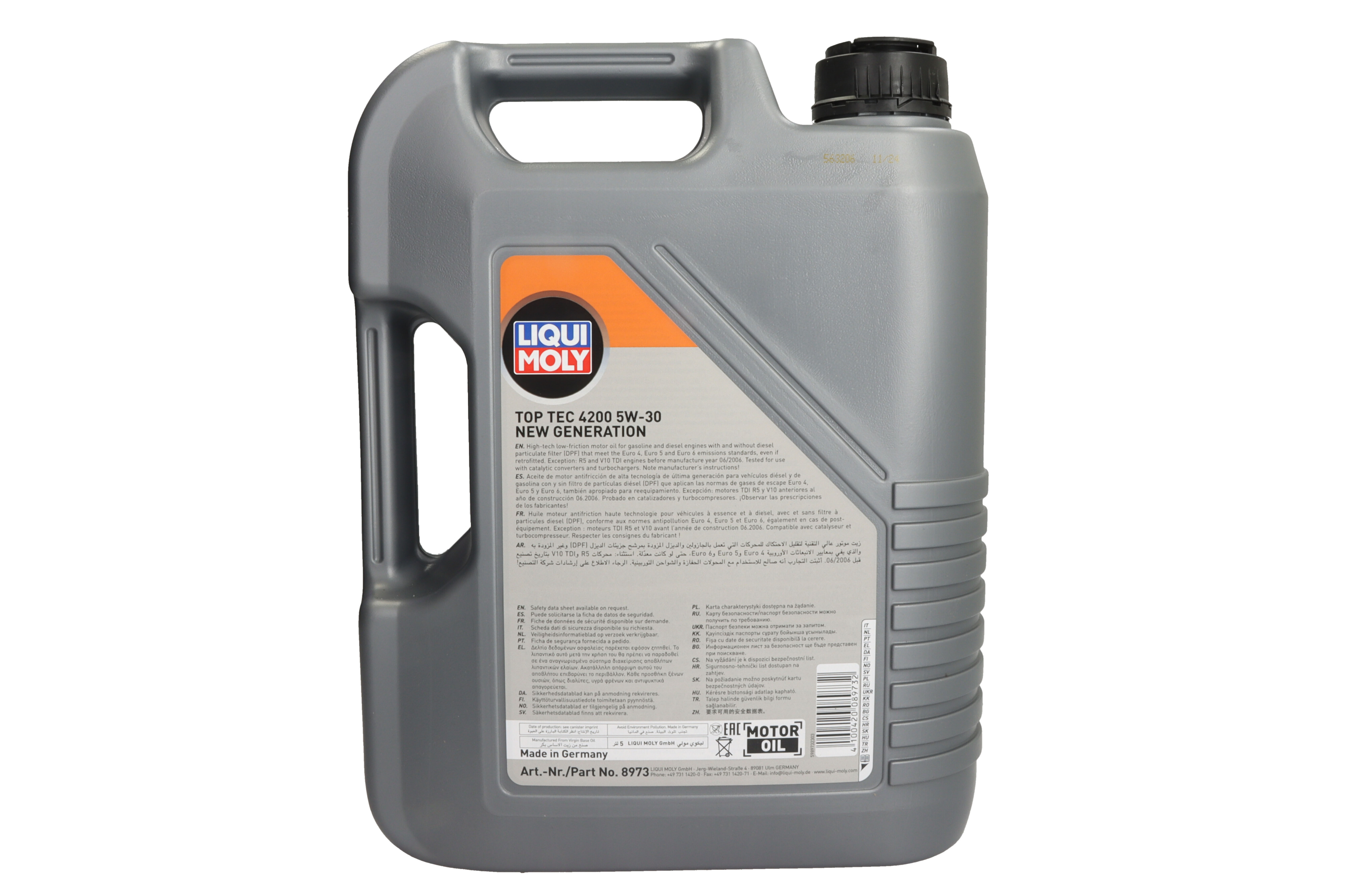 Моторна олива TopTec 4200 (1L) 5W30 ,API SQ, ACEA C3, BMW LL-01 FE model up to END 2018, BMW LL-01 model up to END 2018, BMW LL-04, FIAT 9.55535 S1, FIAT 9.55535 S3, HAVAL, MB 229.31, MB 229.51, MB 22 фото 10