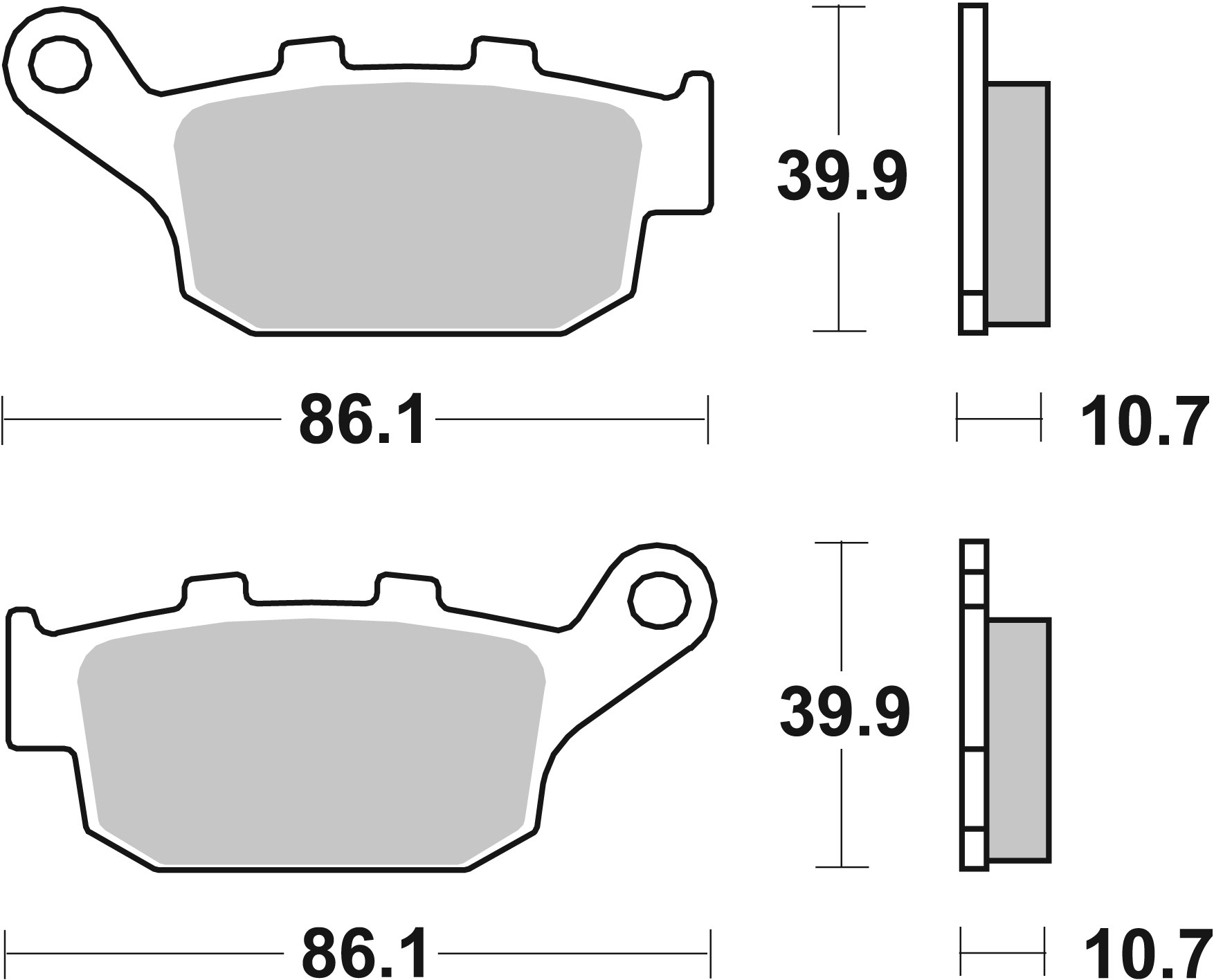 BREMBO sada brzdových destiček, kotoučová brzda BUELL M2 1200 (CYCLONE) 98-02, S1 1200 (W.LIGHTN.), (LIGHTNING) 98-99, S3 1200 (THUNDERBOLT) 98-99, S3T 1200 (THUNDERBOLT) 99, X1 1200 (LIGHTNING) 99-02, X1W 1200 (W.LIGHTN.) 02, XB12X 1200 (ULYSSES) 06, HON