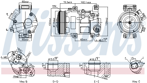 Compresor clima Ac - Compresor climatizare potrivit TOYOTA AURIS, AVENSIS, COROLLA, RAV 4 III, VERSO 2.0/2.0D/2.2D 2005-2018