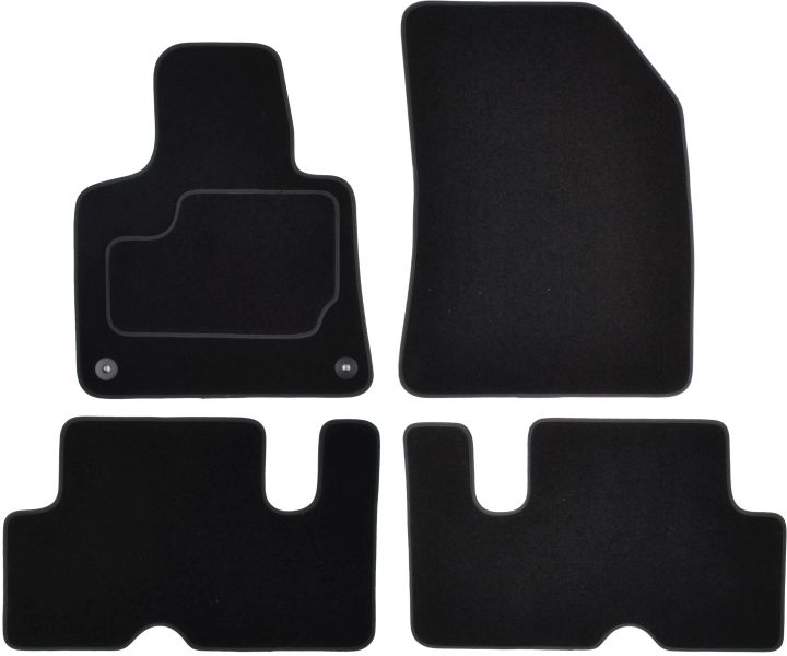 Set Covorase Auto Si Tavita Portbagaj CITROEN C4 GRAND PICASSO II (DA_, DE_) din 2013-2018, Cauciuc, Protectie Porbagaj, 4x Stickere auto cu CITROEN