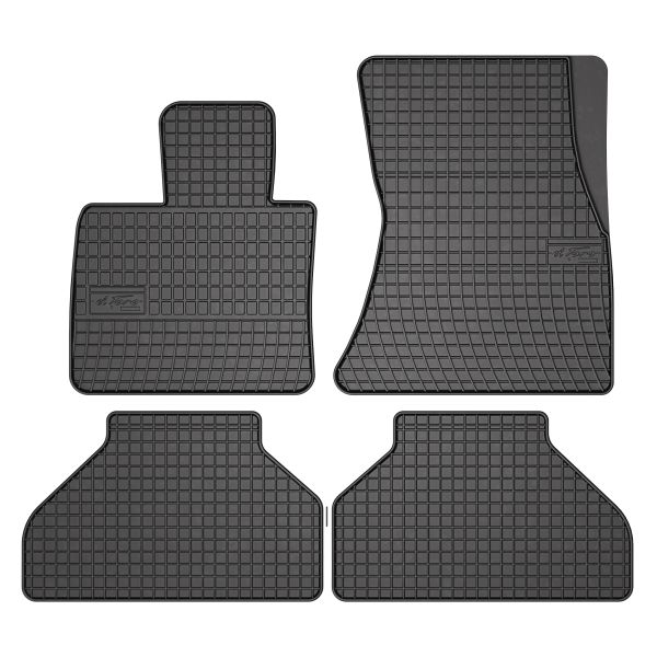 Set Covorase Auto Si Tavita Portbagaj BMW Seria X6 (F16, F86) din 2014-2019, Cauciuc, Protectie Porbagaj, 4x Stickere auto cu BMW