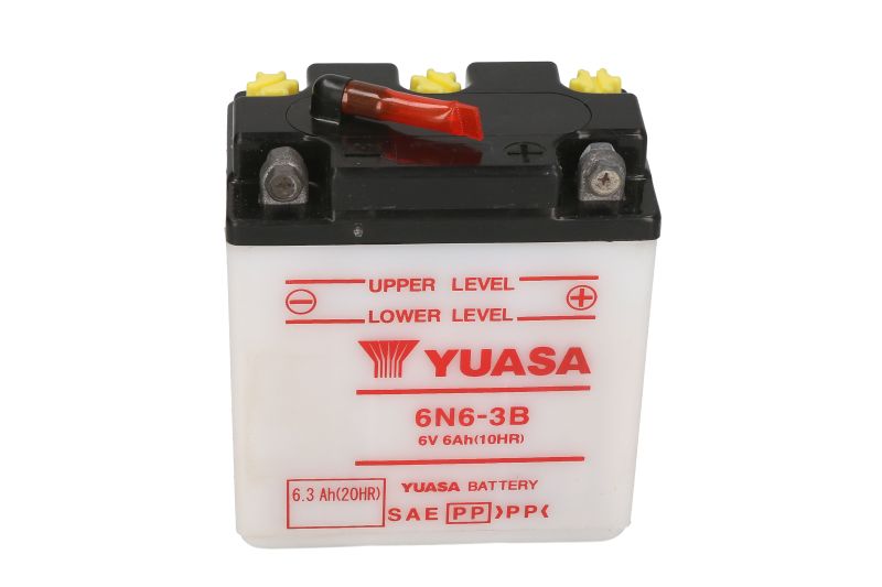 YUASA startovací baterie BENELLI 125 125 2CSE 76, HONDA CB 125 S 73-80, CL 100 SCRAMBLER 70-73, MT 250 (ELSION), 125 74-76, SL 100 70-73, XL 175, 100 73-78 (B0068O7A2S, 6N6-3B, 0092M40060, 6011003, M4006)