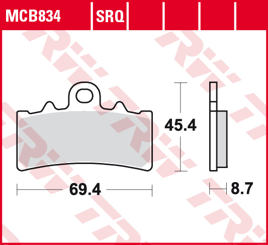 TRW MOTO sada brzdových destiček, kotoučová brzda BMW C 400 GT 19, G 310 16, KTM DUKE 390, 125, 200 11-20, RC 125, 200, 390, 390 R 14-20