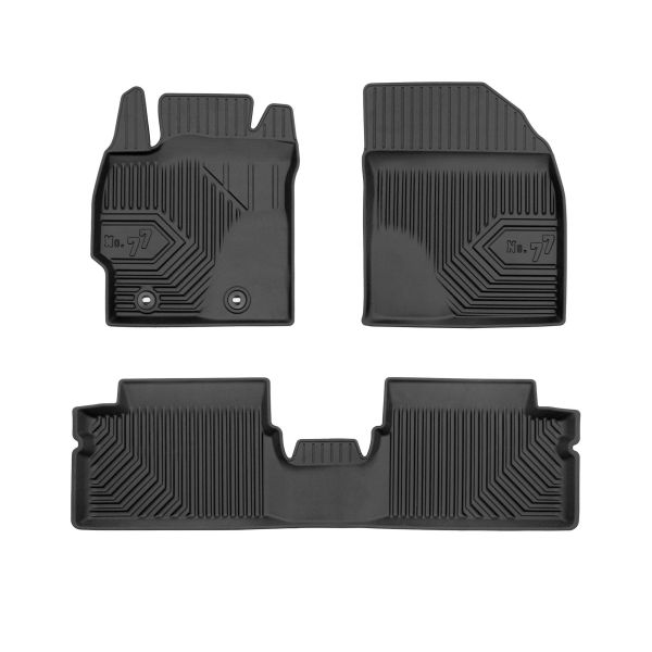 Set Covorase Auto Si Tavita Portbagaj TOYOTA COROLLA (_E12_) din 2001-2007, Cauciuc, Protectie Porbagaj, 4x Stickere auto cu TOYOTA