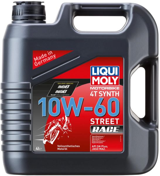 LIQUI MOLY motorový olej (B00D91Q1FU, 1687, LIM1526, MOTO 4 RACE 10W60 4L, >JASO MA2)