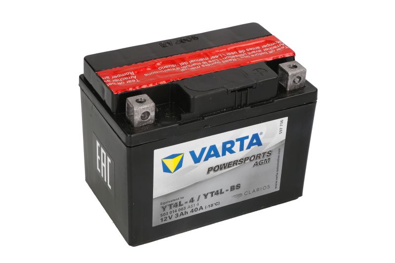 VARTA startovací baterie AEON COBRA 50 08-09, MINIKOLT 50 08-09, REVO 100W, 50W 04-09, ARCTIC CAT Y-12 90 4T (YOUTH), 90 4T, 902T (YOUTHS), 90 2T 02-05, BETA AFRIKA 250, 125 00-01, ALP 200 01-04, KR 250 00-01, QUADRA 50 97-00, SUPERMOTO 75 00-01, TEMPO 50