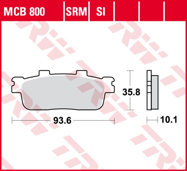TRW MOTO sada brzdových destiček, kotoučová brzda DAELIM ET 300 (QUAD) 07, QL 250, 125 STEEZER, 125 STEEZER ABS 15-22, S3 125 EFI ABS 17-22, S300 250 FI ABS 17-18, ST 250 (SECTOR QUAD) 05-06, VL 250 DAYSTAR ABS 17-22, E-TON VXL 250, 300 (VECTOR) 06, PEUGE