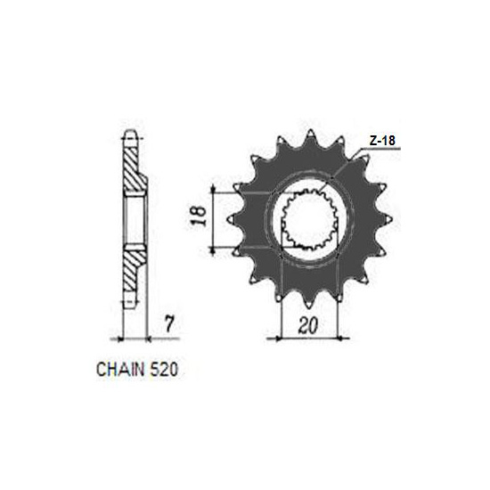 SUNSTAR řetězové kolečko SUZUKI DR 250 S, SE 90-95, RM 125 80-12, RM-Z 250 07-12 (27511-14110, 27511-14111, 27511-41500)