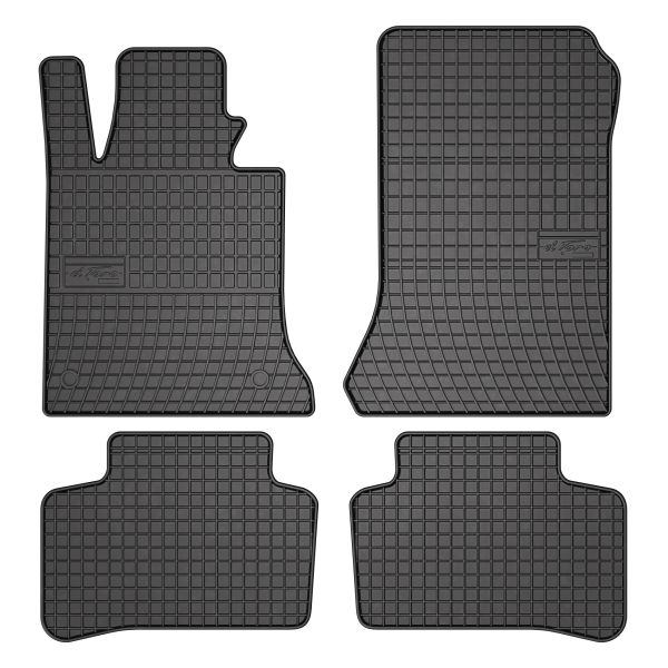 Set Covorase Auto Si Tavita Portbagaj MERCEDES-BENZ GLK-CLASS (X204) din 2008-2015, Cauciuc, Protectie Porbagaj, 4x Stickere auto cu MERCEDES-BENZ