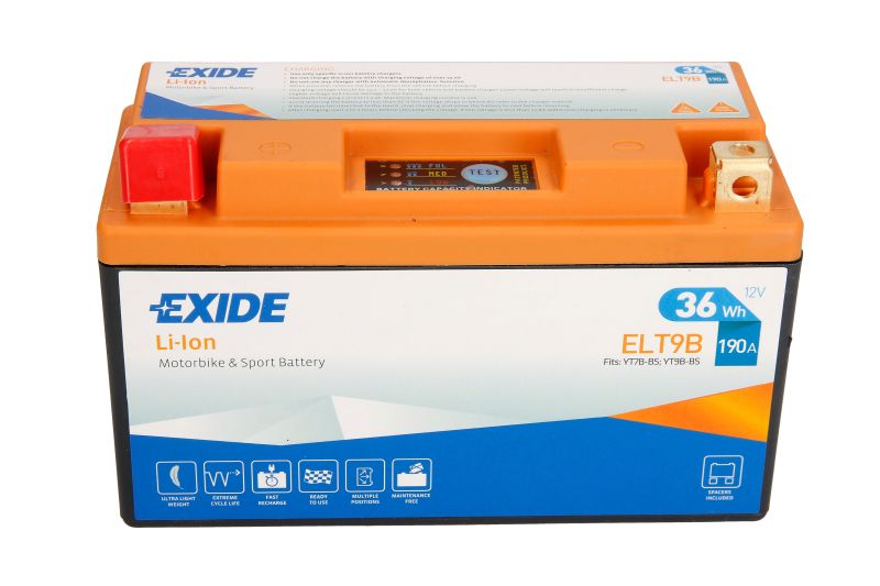 EXIDE startovací baterie BETA ALP 350 (4.0) 04-09, M4 350 04-09, KYMCO QUANNON 125 (NAKED) 07-10, SUZUKI DR-Z 400 E, SM, SMU, S 00-08, TRIUMPH DAYTONA 675 06-07, YAMAHA TT-R 250 99-03, XC 125 X (CYGNUS X) 07-09, YP 250 (MAJESTY), A ABS (MAJESTY ABS) 96-03