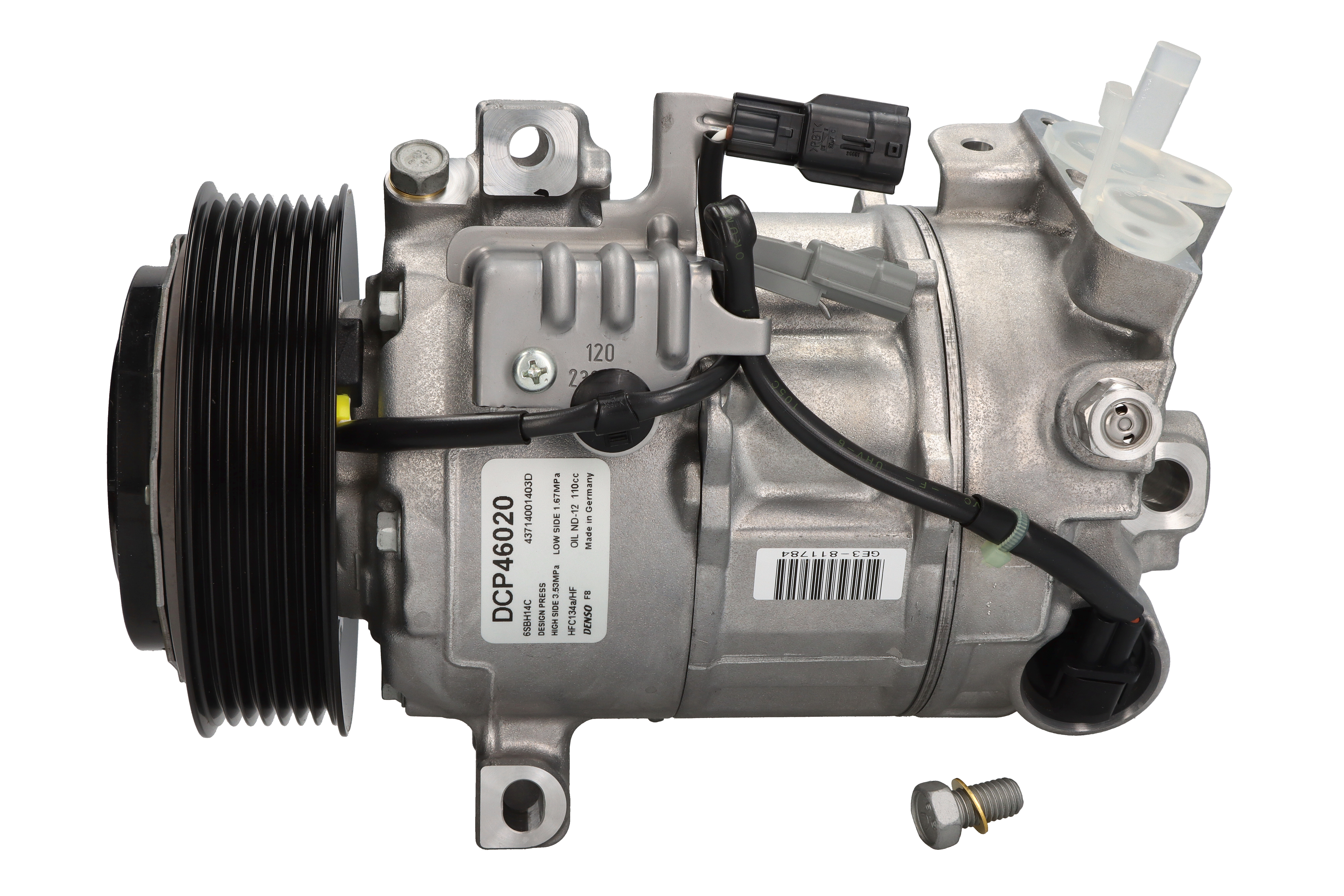 Компресор кондиціонера NISSAN QASHQAI II (J11, J11_) 1.2 2013.11 - 1.2 DIG-T HRA2DDT DENSO (DCP46020) Denso фото 3