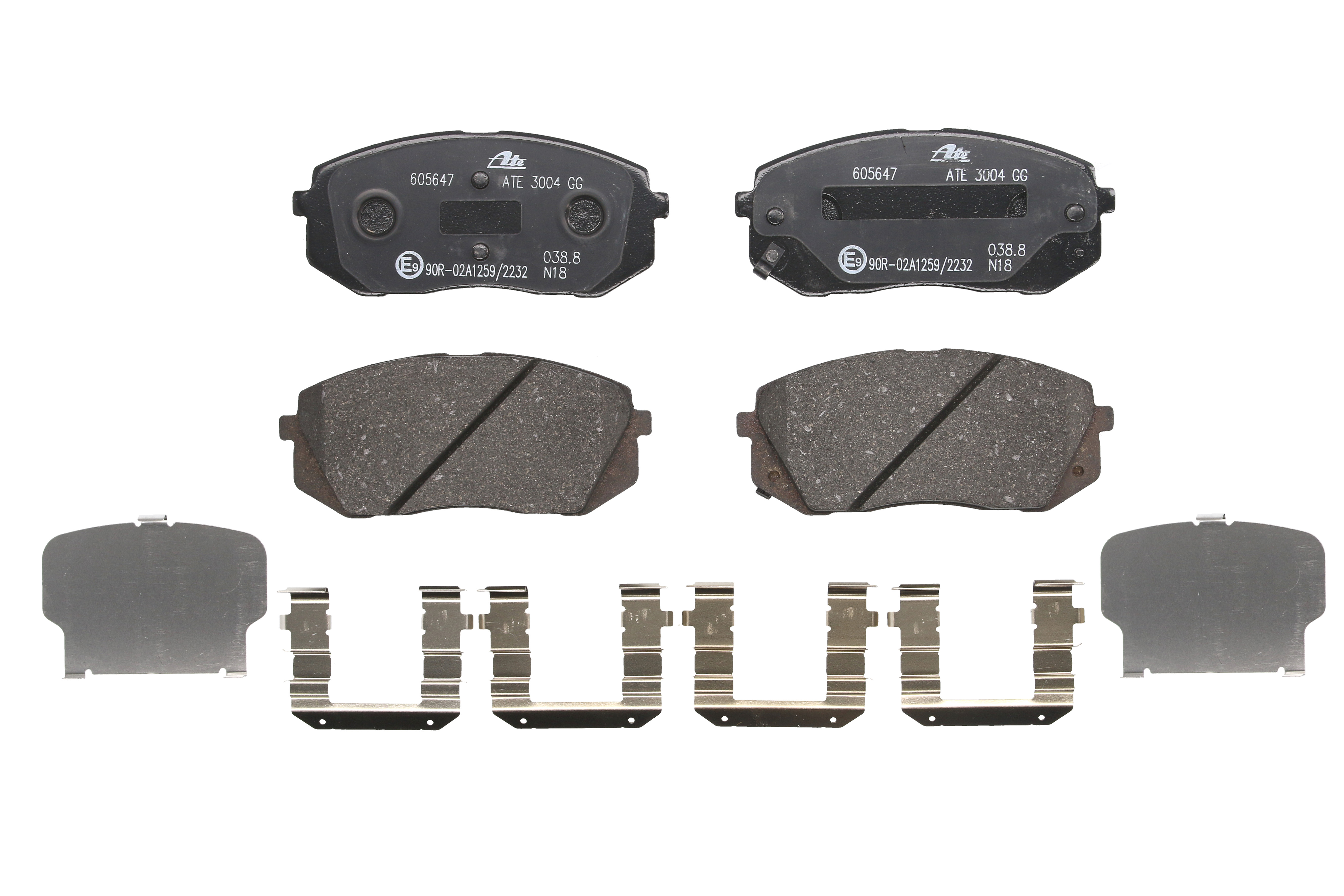 Комплект гальмівних колодок передн , HYUNDAI I40 I, I40 I CW, IX35, KONA, SONATA VII, TUCSON, KIA CADENZA II, CEE'D, CEED, OPTIMA, PRO CEE'D, PROCEED, SOUL II, SPORTAGE III 1.0-Electric 08.09-
