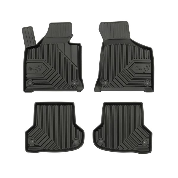 Set Covorase Auto Si Tavita Portbagaj AUDI A3 Sportback (8PA) din 2004-2013, Cauciuc, Protectie Porbagaj, 4x Stickere auto cu AUDI