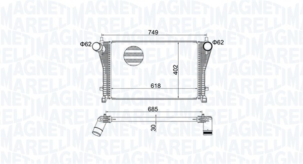 Compresor intercooler potrivit AUDI A3, Q2, Q3, TT; SEAT ATECA, LEON, LEON SC, LEON ST, LEON HATCHBACK; SKODA KAROQ, KODIAQ I, OCTAVIA III, SUPERB III; VW ARTEON, ARTEON SHOOTING BRAKE 1.2-2.0D 04.12-