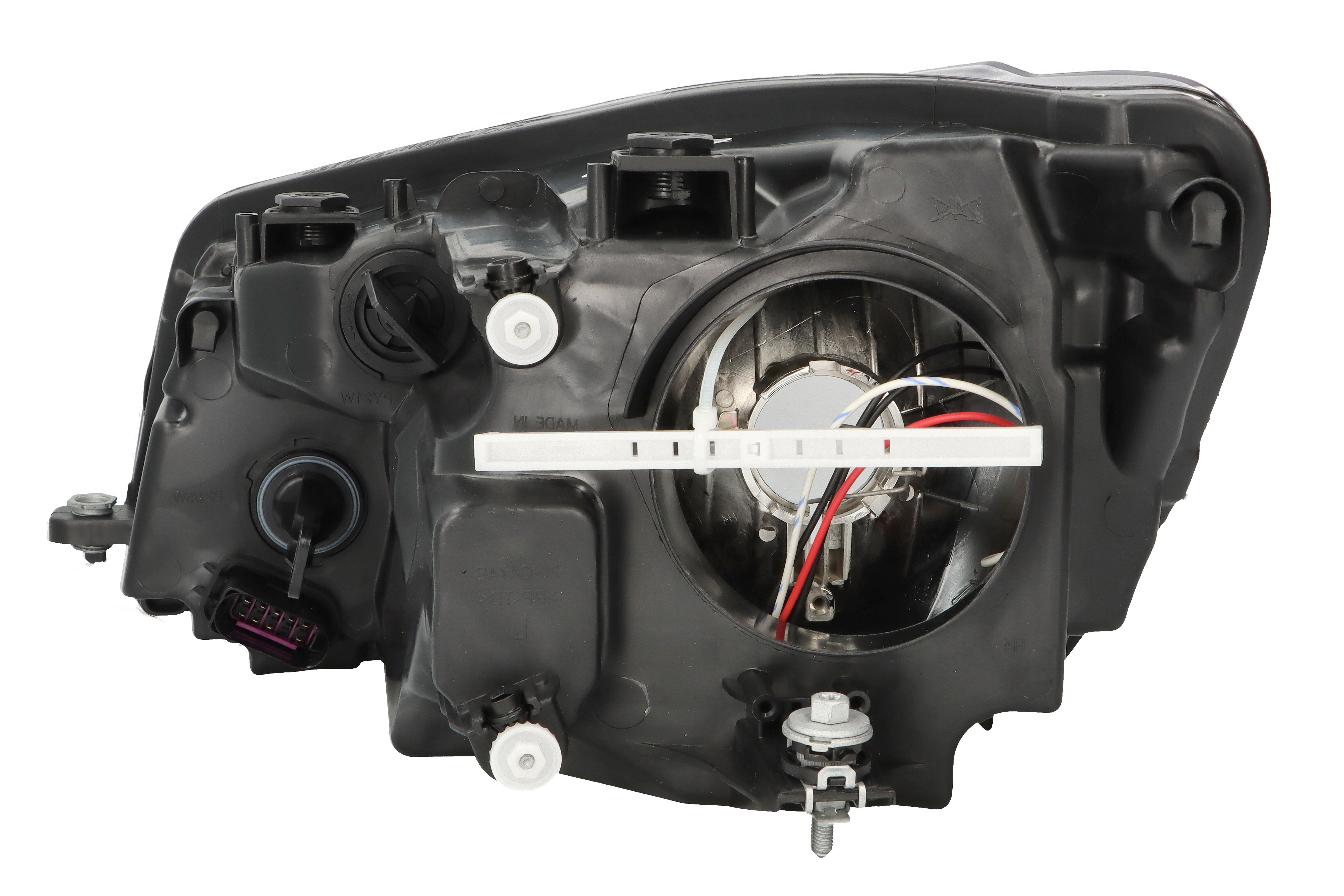 Фара прав (H4/P21, електричн, з мотором, колір відбивача: чорн) VW CADDY III 08.10-05.15 фото 2