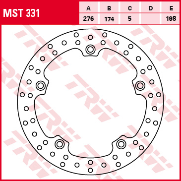 TRW MOTO brzdový kotouč BMW R 850GS, 850R, 1100R, 1150RS, 1150R, 1150RT, 1150GS, 1150GS (ADVENT.), 1100S, 1150R ROCKSTER, 1100GS, 850RT, 1100RT 93-07 (B00554HX3I, 68B407C8, MST331RAC, 34 21 2 331 278, 34 21 7 673 796)