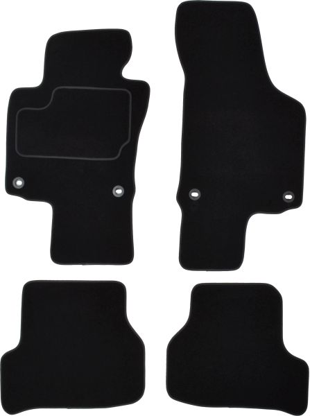 Set Covorase Auto Si Tavita Portbagaj SKODA OCTAVIA II (1Z3) din 2004-2013, Cauciuc, Protectie Porbagaj, 4x Stickere auto cu SKODA