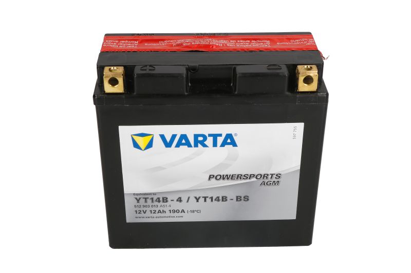VARTA startovací baterie YAMAHA BT 1100 (BULLDOG) 02-06, FJ 1200 A (ABS) 84-93, FJR 1300 ES, AS ABS, A (ABS), AS, AE, A 01-20, FZS 1000 (FAZER) 01-05, MT-01 1700 04-11, XJR 1300 SP 98-16, XV 1900A (MIDNIGHT STAR), 1700 (ROAD STAR WARRIOR), 1900 (ROADLINER