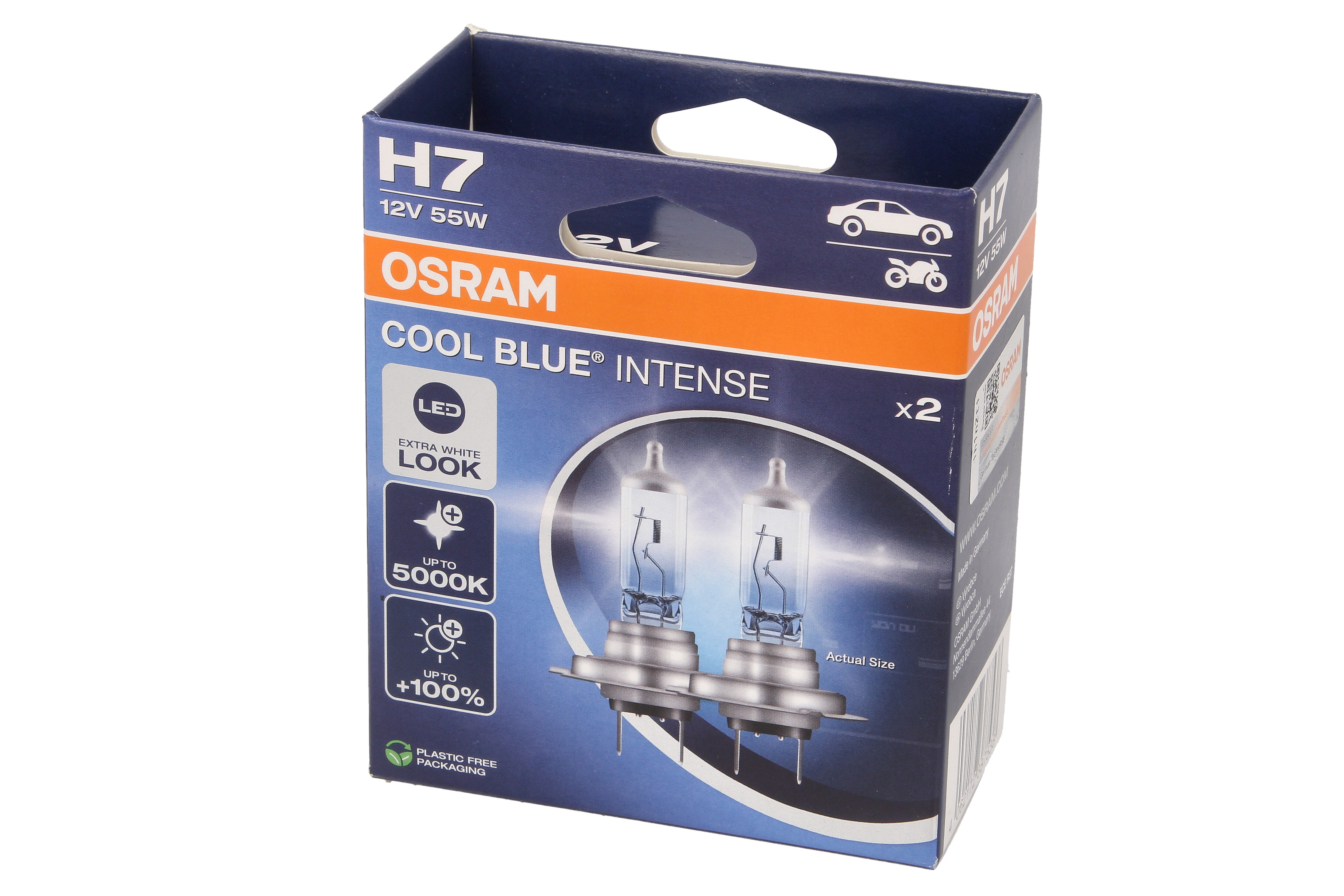 Лампа (Набір 2шт) H7 12В 55Вт PX26D Cool Blue Intense NextGen 5000K фото 2