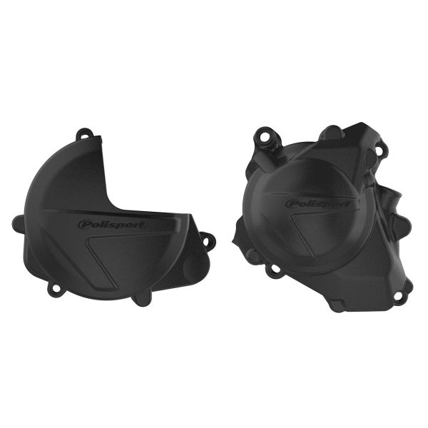 POLISPORT sada krytu alternátoru, spojky a vodního čerpadla HONDA CRF 450R 17-26 barva černá (8462700001+8462800001+8484300001) ( )