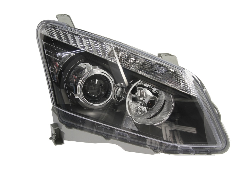 Far fata Dreapta (H11 HB3, electric, manual, fara motoras, culoare insert: negru, culoare semnalizator: alb) potrivit ISUZU D-MAX II