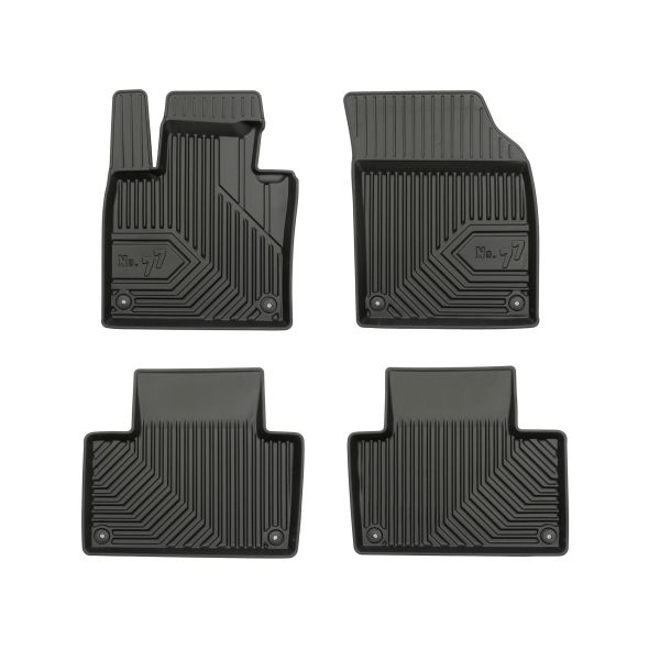 Set Covorase Auto Si Tavita Portbagaj VOLVO XC90 II (256) din 2014-2022, Cauciuc, Protectie Porbagaj, 4x Stickere auto cu VOLVO