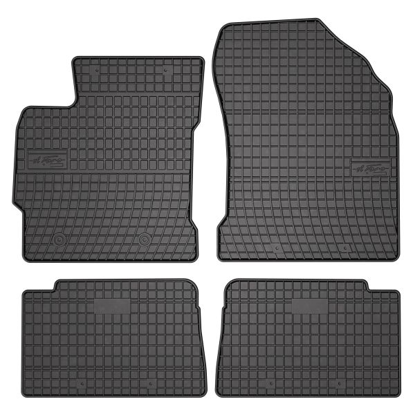 Set 5 covorase auto TOYOTA AURIS (_E18_) din 2007-2015, cu covoras tunel median, cauciuc, 4x Stickere auto cu TOYOTA