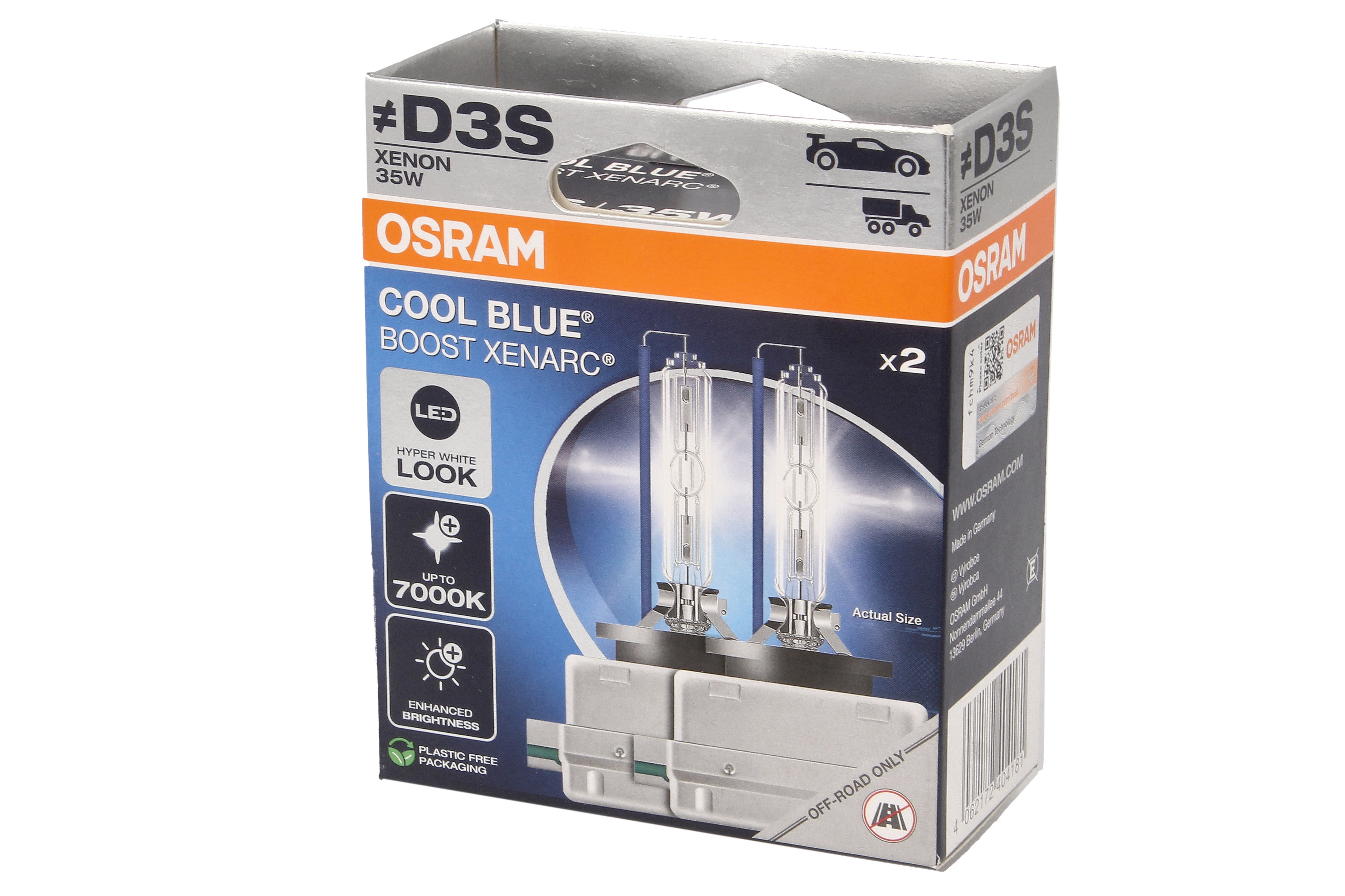Автолампа ксенонова D3S 42V 35W 7000K PK32D-5 / COOL BLUE® BOOST - ВРАЖАЮЧА ЯСКРАВІСТ OSRAM (66340CBB-2HB) osram фото 4