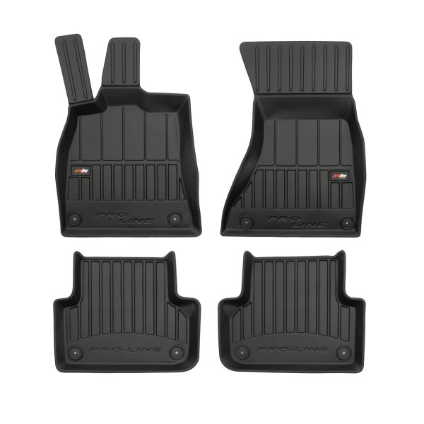 Set Covorase Auto Si Tavita Portbagaj AUDI A5 Sportback (8TA) din 2009-2017, Cauciuc, Protectie Porbagaj, 4x Stickere auto cu AUDI