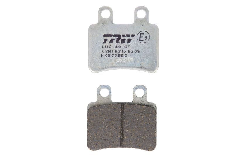 TRW MOTO sada brzdových destiček, kotoučová brzda DERBI SENDA 125 SM 04-06, PEUGEOT SATELIS 125 (COMP.) 06-12, YAMAHA DT 50 X (SUPERMOTARD), R 02-10, XT 125 R, X 05-12 (B0068NPA80, FDB2128AG, VIC-P10757)