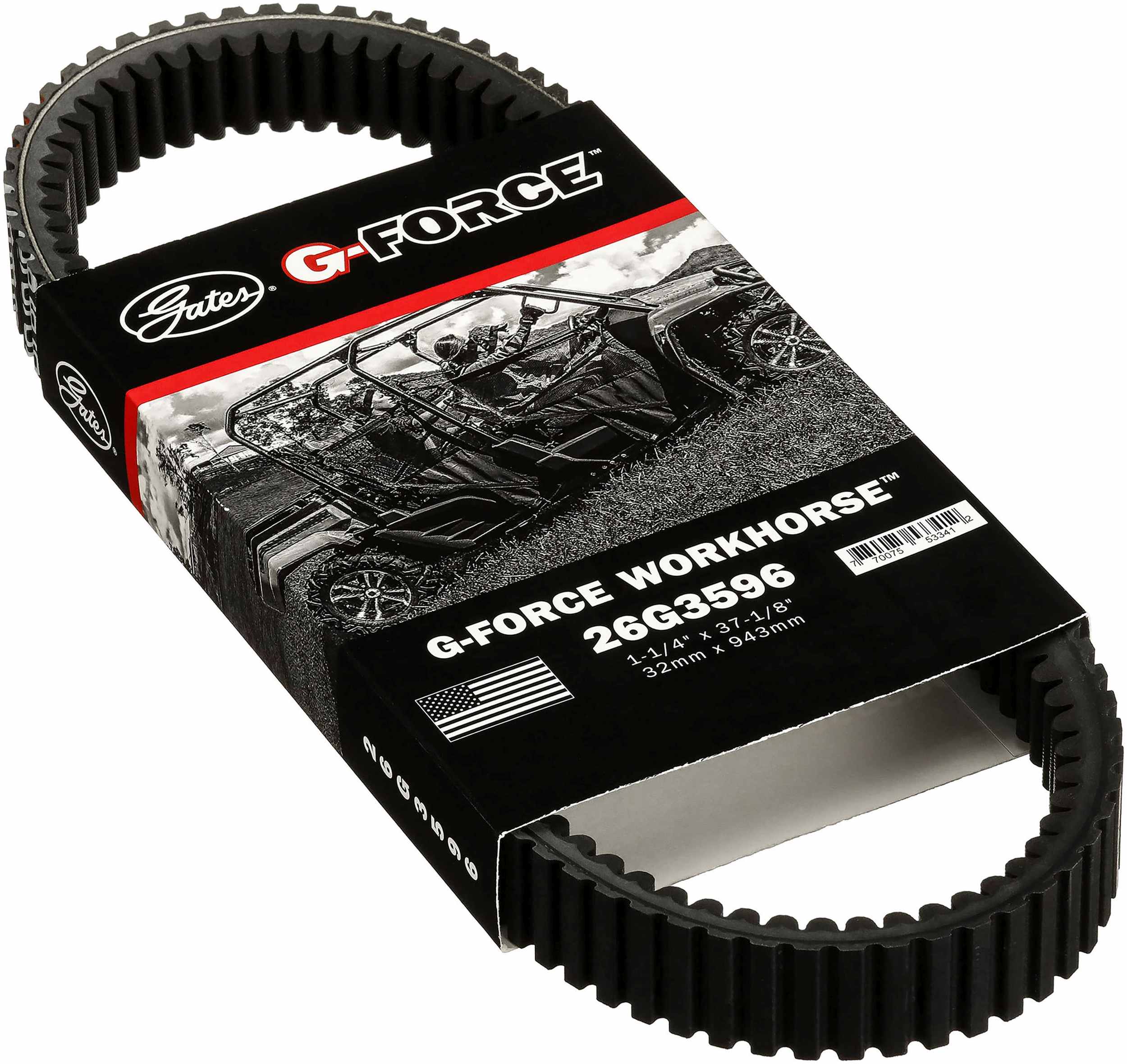 GATES hnací klínový řemen, variomatik YAMAHA YXR 700 (RHINO AUTO 4X4 FI) 08-13 (26G3596, 9825-01102, 9827-01102, 5B4-17641-00, 5B4-17641-00-00)
