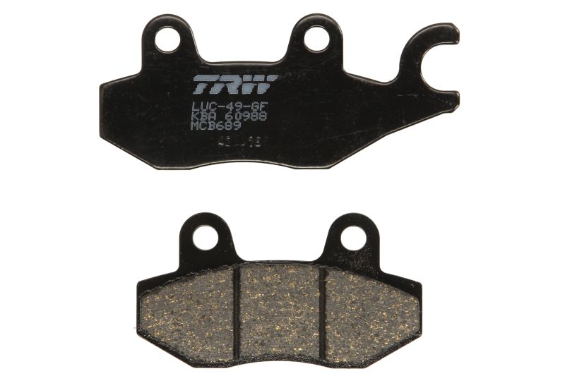 TRW MOTO sada brzdových destiček, kotoučová brzda ATK 250 250 LC, AC 94-95, 260 260 LC 95, 406 406 94-95, CROSS 605 COUNTRY, 350 COUNTRY 94-95, ENDURO 350 SOHC, 605 AC, 350, 605 SOHC 94-95, BENELLI CAFFENERO 250 (LEFT) 06, CAGIVA CANYON 500 95, WR 125 93,