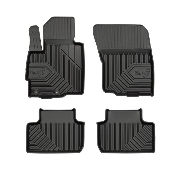 Set Covorase Auto Si Tavita Portbagaj MITSUBISHI ASX (GA_W_) din 2010-2015, Cauciuc, Protectie Porbagaj, 4x Stickere auto cu MITSUBISHI