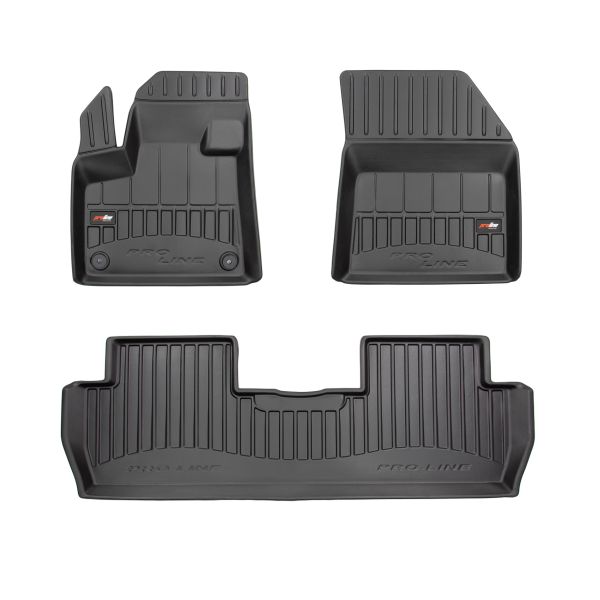 Set Covorase Auto Si Tavita Portbagaj PEUGEOT 5008 II (MC_, MJ_, MR_, M4_) din 2016-2023, Cauciuc, Protectie Porbagaj, 4x Stickere auto cu PEUGEOT