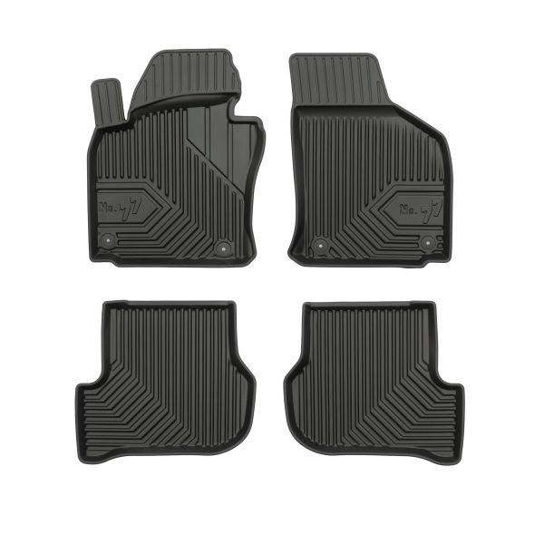 Set Covorase Auto Si Tavita Portbagaj SEAT TOLEDO III (5P2) din 2004-2009, Cauciuc, Protectie Porbagaj, 4x Stickere auto cu SEAT