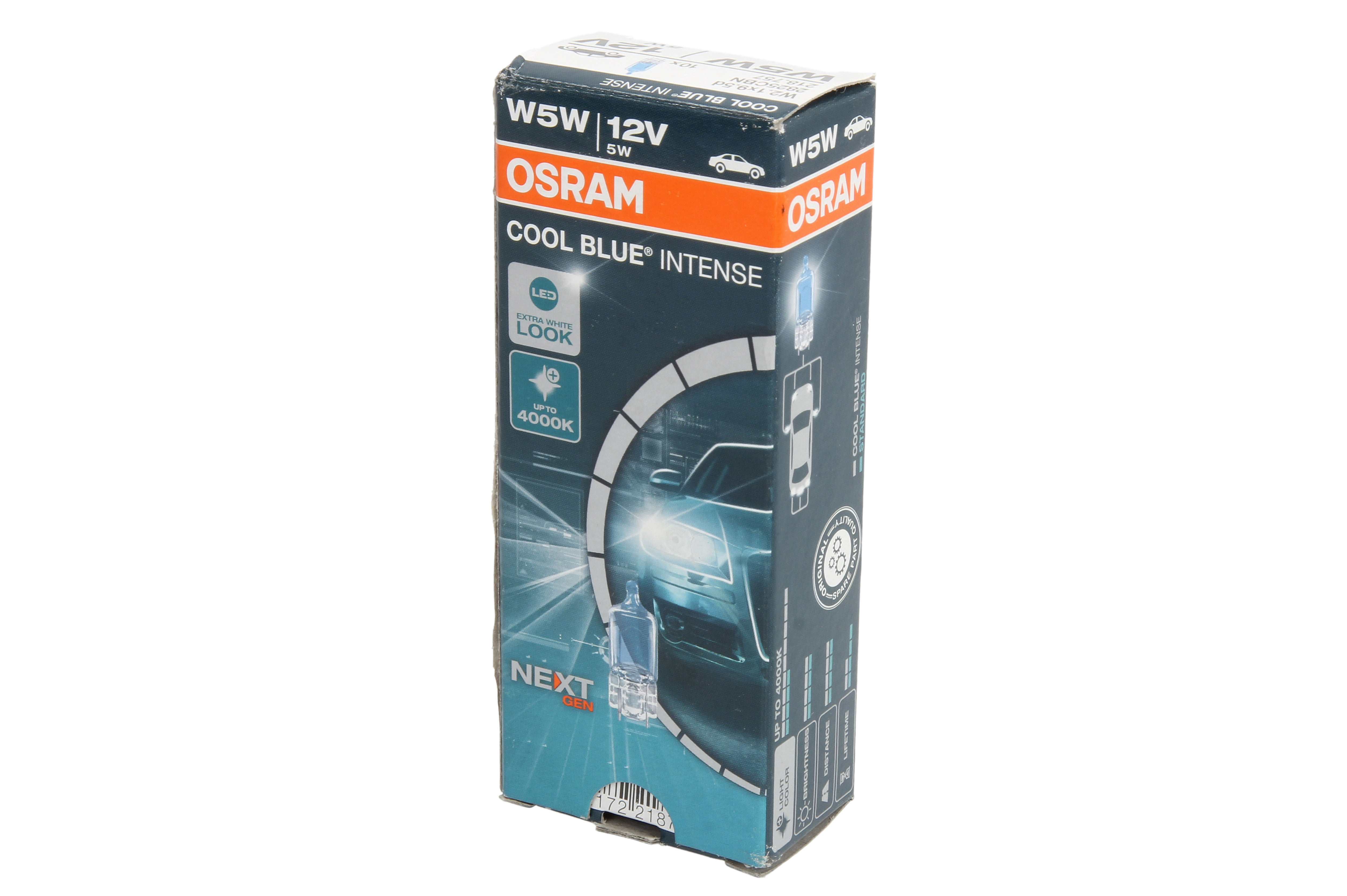 Автолампа 5W W5W 12V 4000K W2,1X9,5D / COOL BLUE INTENSE NEXT GEN БІЛЬШ НАСИЧЕ OSRAM (2825CBN) osram фото 4
