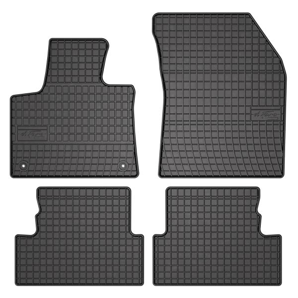 Set Covorase Auto Si Tavita Portbagaj PEUGEOT 3008 II SUV (MC_, MR_, MJ_, M4_) din 2016-2023, Cauciuc, Protectie Porbagaj, 4x Stickere auto cu PEUGEOT