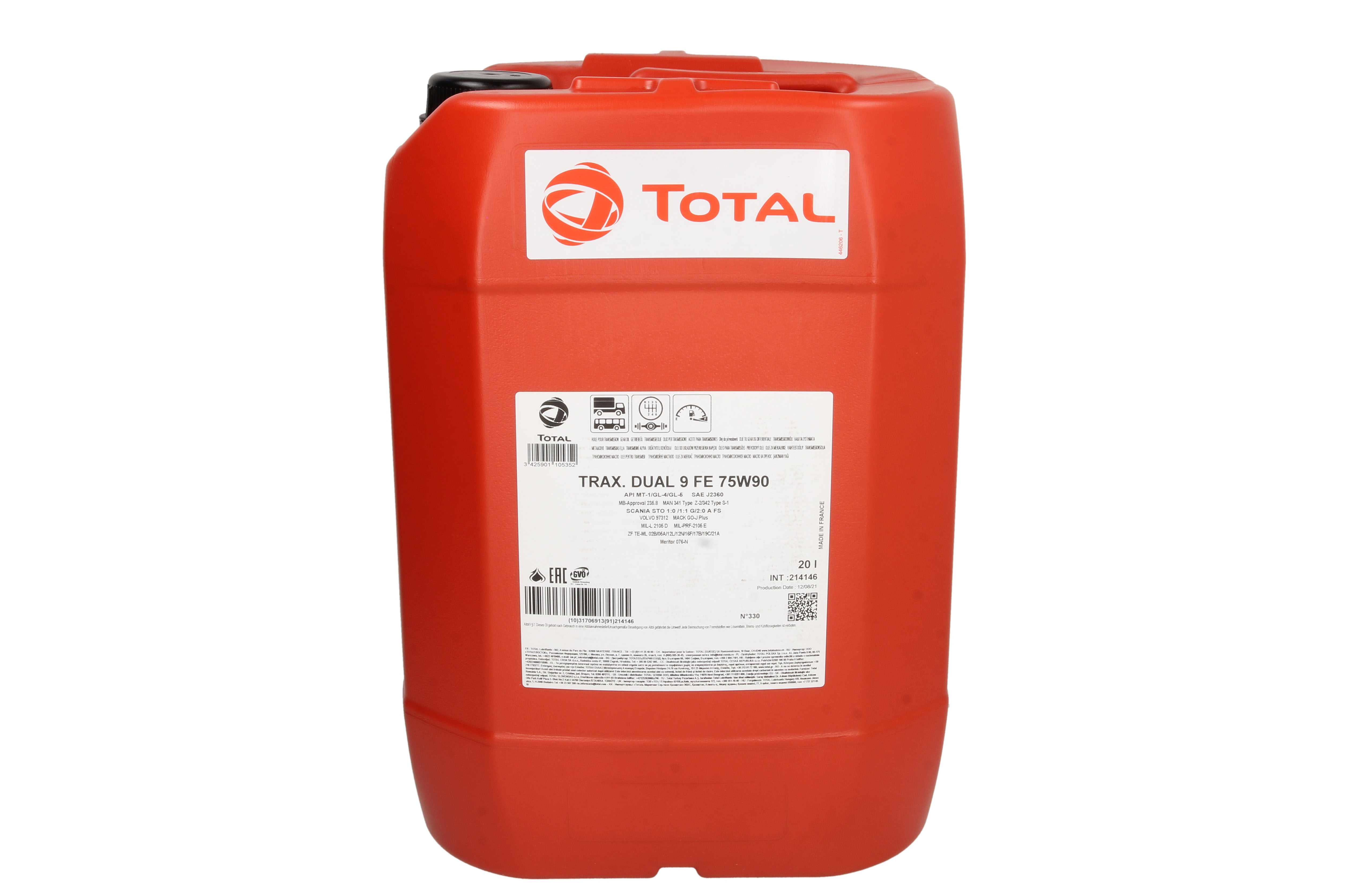 Олива MTF TRAXIUM (1L) 75W90 ,API GL-4, GL-5, MT-1, SAE J2360, EATON, IVECO RAS1, MAN 341 Z2, MAN 342 S1, MB 235.8, MIL L-2105D, MIL PRF-2105E, SCANIA STO 1:0, SCANIA STO 2:0 A FS, VOLVO 97312, ZF TE- фото 4