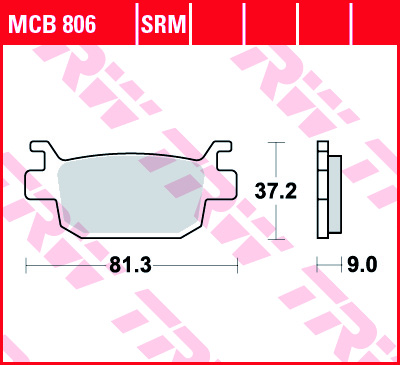 TRW MOTO sada brzdových destiček, kotoučová brzda HONDA NSS 125 (FORZA) 15-22 (B0053APZ3Y, MCB806LF, FDB2212AG, VIC-P10774)
