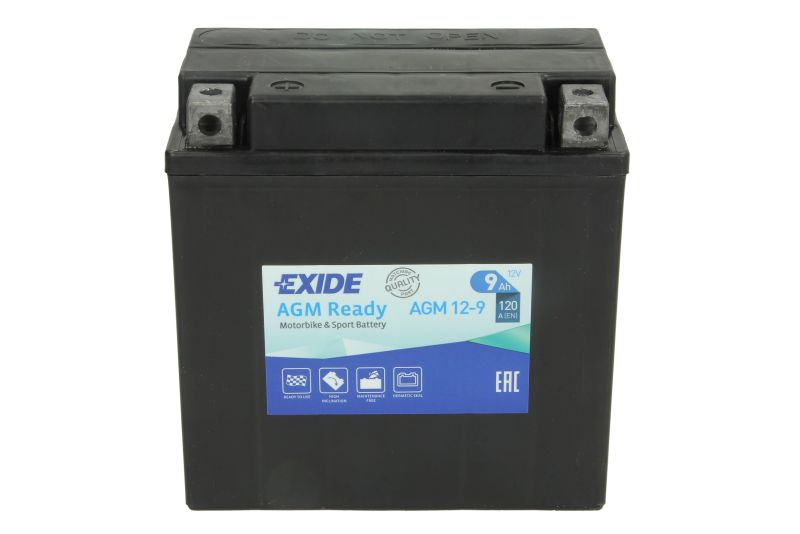 EXIDE startovací baterie APRILIA AF1 125 (SINTESI), (FUTURA), (SPORT PRO), (REPLICA) 88-93, CLASSIC 125 97-99, ETX 125 98-00, RS 125 (EXTREMA), (80 KM/H), (REPLICA), (TUONO) 92-09, RED 125 91-96, SR 50 AC (MOTARD), LC (STREET), R LC DITECH (FACTORY), R LC