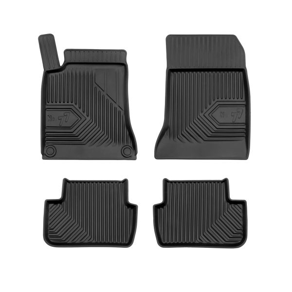 Set Covorase Auto Si Tavita Portbagaj MERCEDES-BENZ A-CLASS (W176) din 2012-2018, Cauciuc, Protectie Porbagaj, 4x Stickere auto cu MERCEDES-BENZ