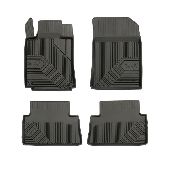 Set 5 covorase auto PEUGEOT 508 I (8D_) din 2008-2018, cu covoras tunel median, cauciuc, 4x Stickere auto cu PEUGEOT