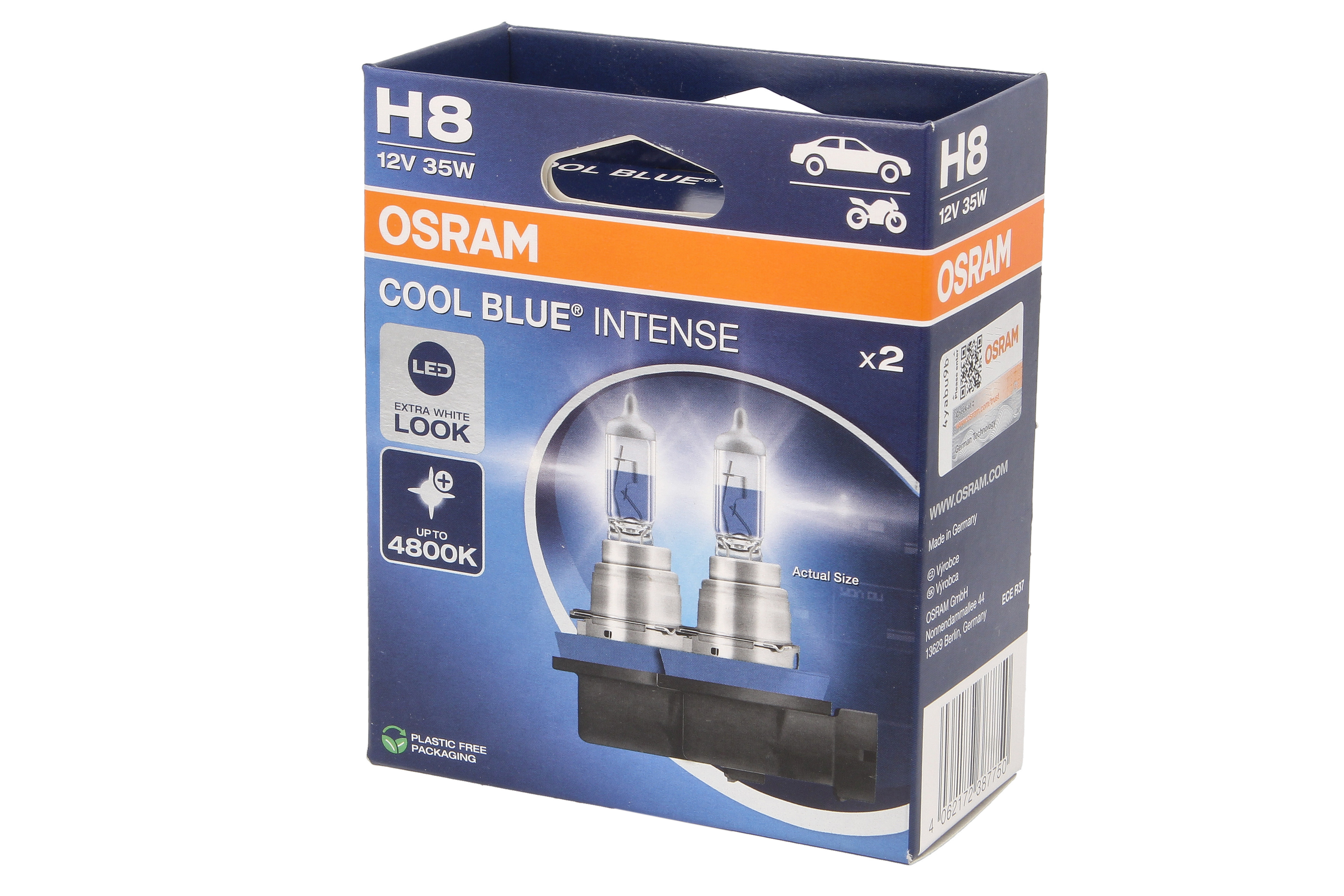 Автолампа галогенова 35W H8 12V 35W 5000K PGJ19-1 / COOL BLUE INTENSE NEXT GEN - НА 100% Б OSRAM (64212CBN-2HB) osram фото 4