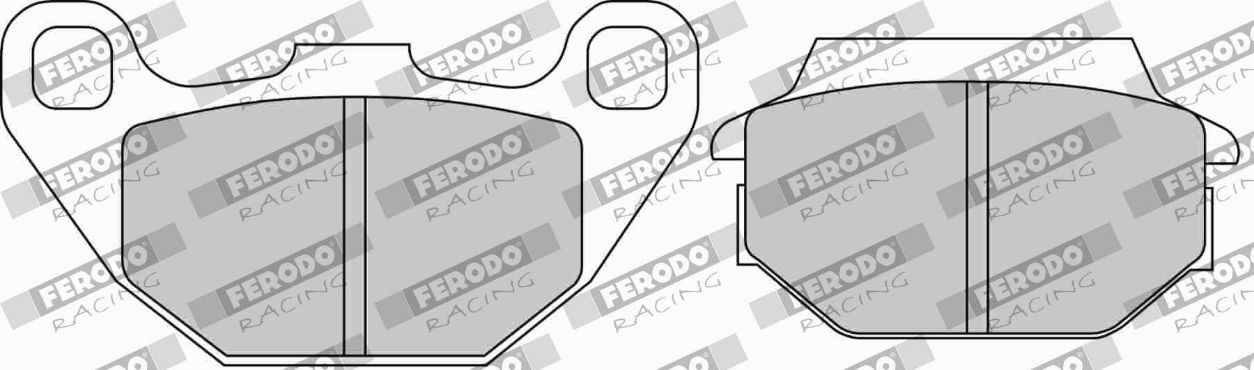 FERODO sada brzdových destiček, kotoučová brzda ARCTIC CAT DVX 90 10, KAWASAKI KFX 90, 50 07-10, KYMCO AGILITY 125 (R12), 504T (CITY), 200I R16, 125 (CITY R16), 50 (CITY 16"), 150 (CITY), 50R16 4T, 50R16 2T, 150 R16 08-15, KXR 90 05-07, MXU 50 (REVERSE), 