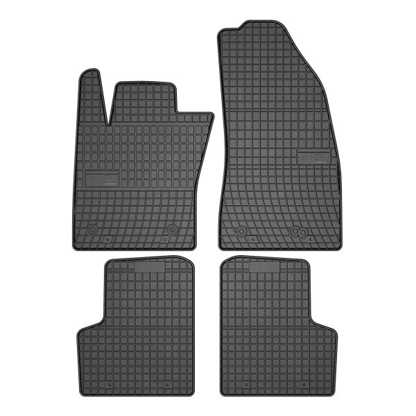 Set Covorase Auto Si Tavita Portbagaj FIAT 500X (334_) din 2014-2022, Cauciuc, Protectie Porbagaj, 4x Stickere auto cu FIAT